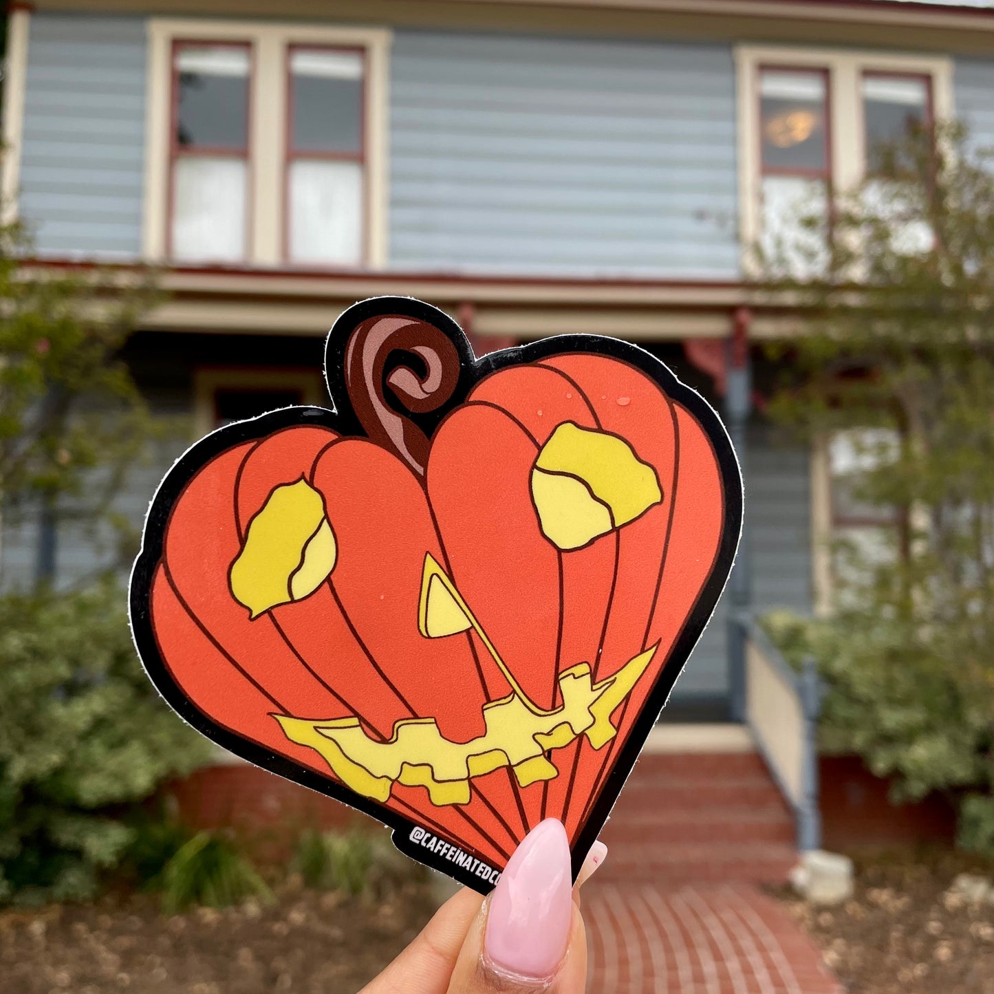 Pumpkin Heart Sticker